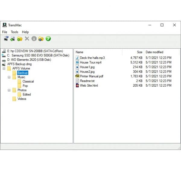 open MAC files on windows